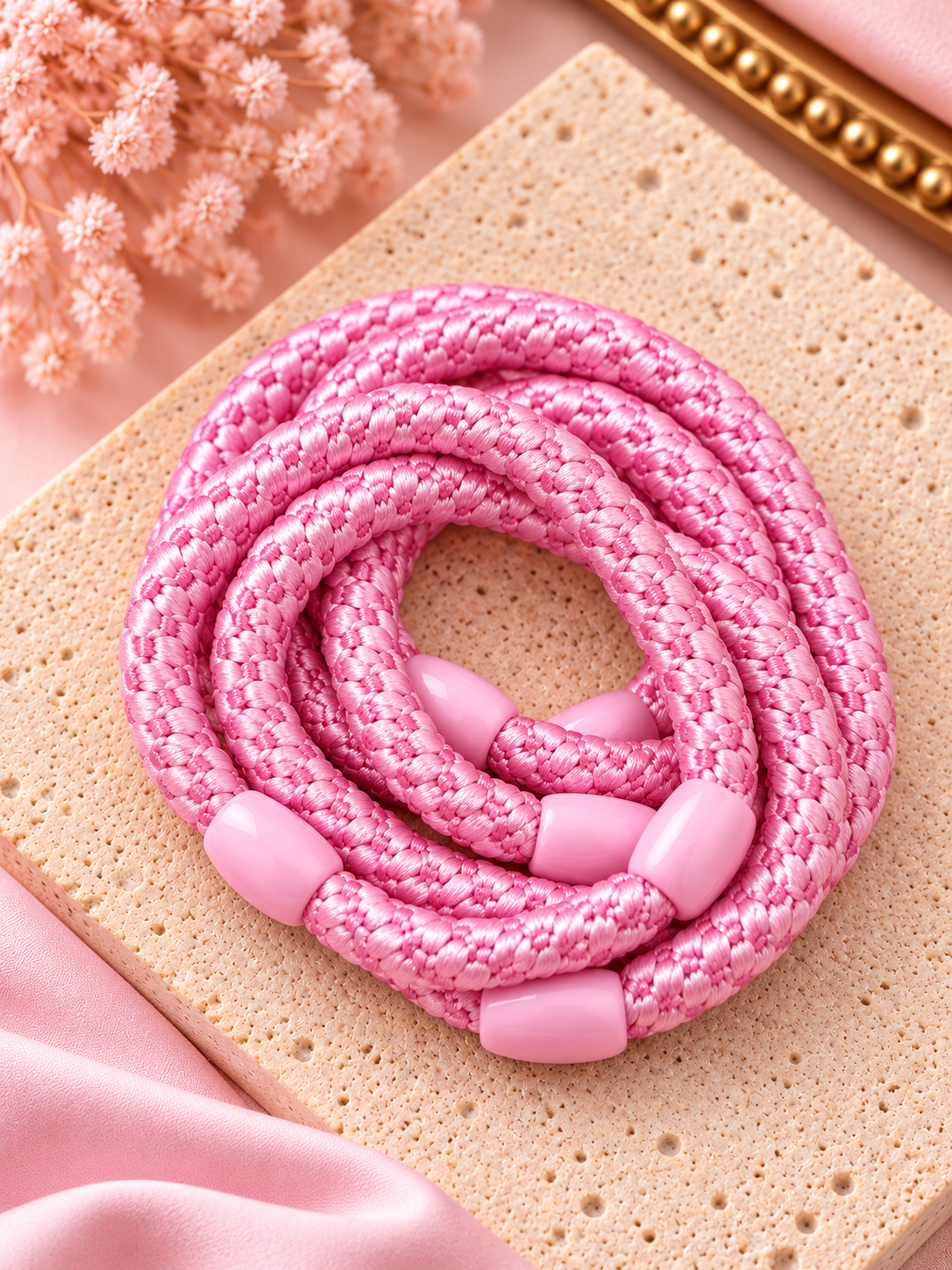Hair Ties Set van 5 | Lichtroze