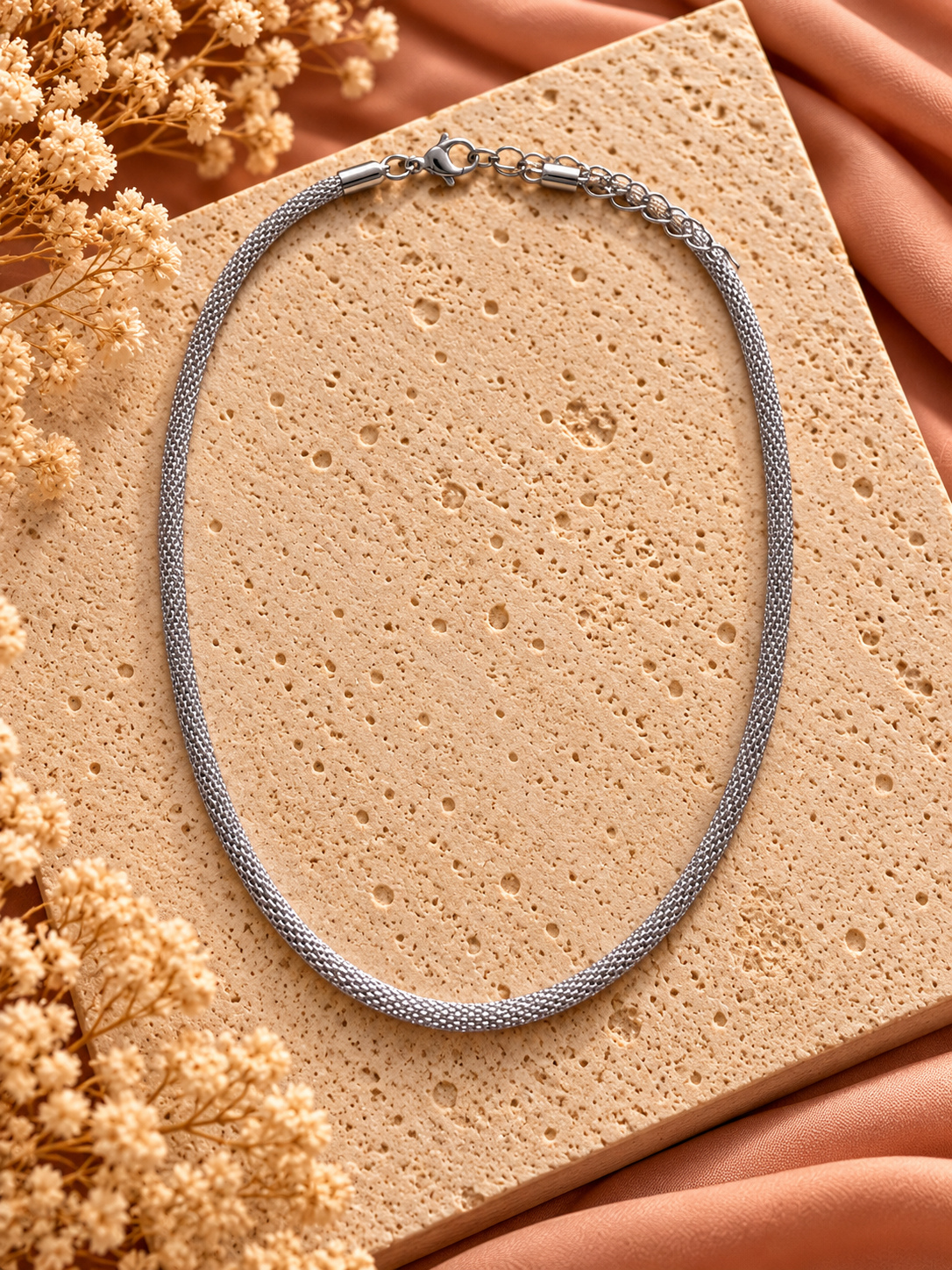 Zilverkleurige Stainless Steel Ketting | 40-45 cm
