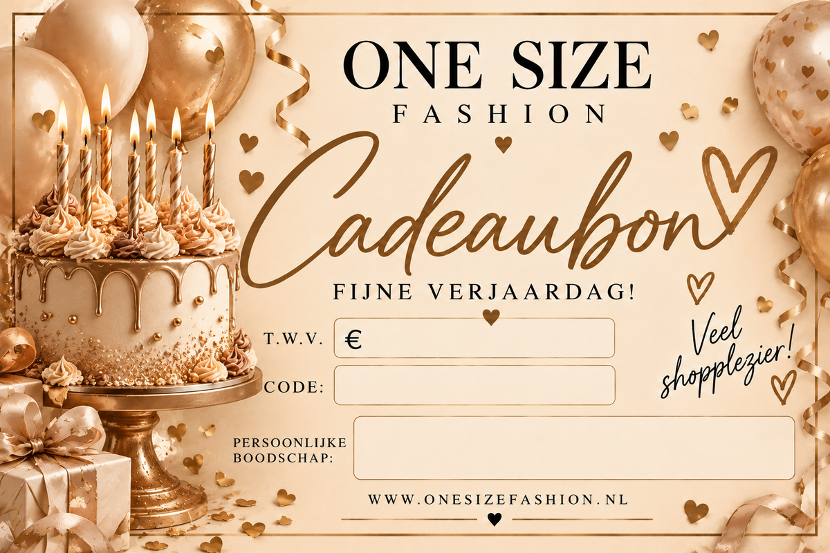 Digitale Verjaardag Cadeaubon | One Size Fashion