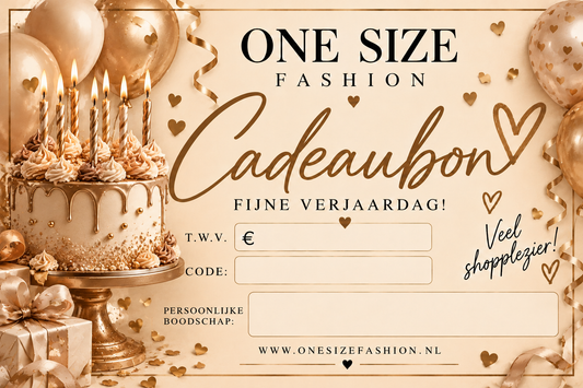 Digitale Verjaardag Cadeaubon | One Size Fashion