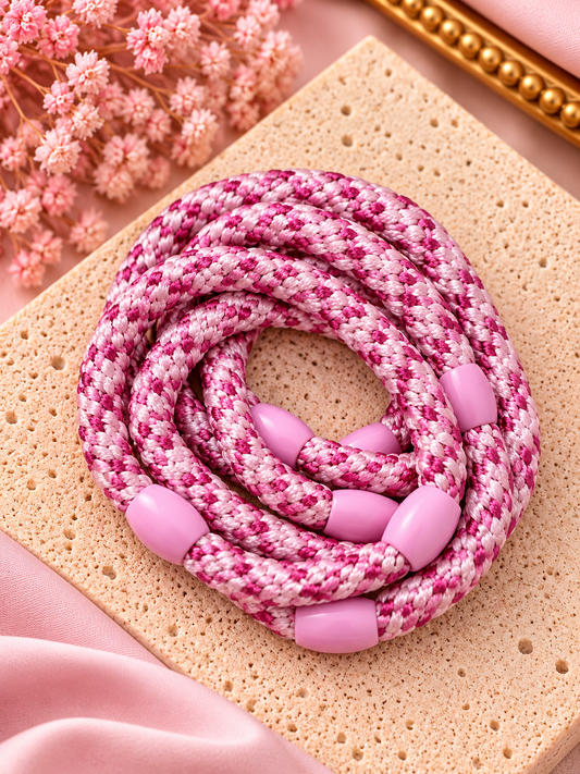 Hair Ties Set van 5 | Donkerroze & Lichtroze
