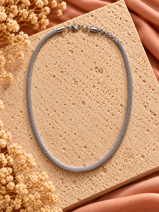 Zilverkleurige Stainless Steel Ketting | 40-45 cm