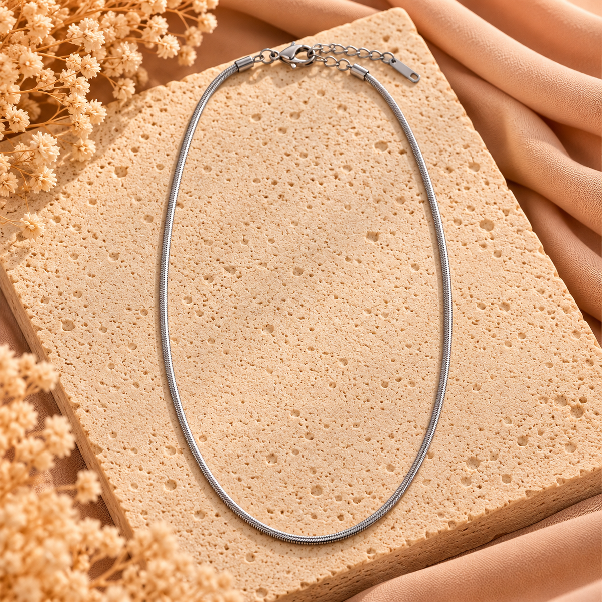 Snake Ketting 3 mm Zilverkleurig | Stainless Steel 40-45 cm