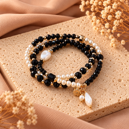 Armbandenset met Kralen en Bedels – 3 Stuks