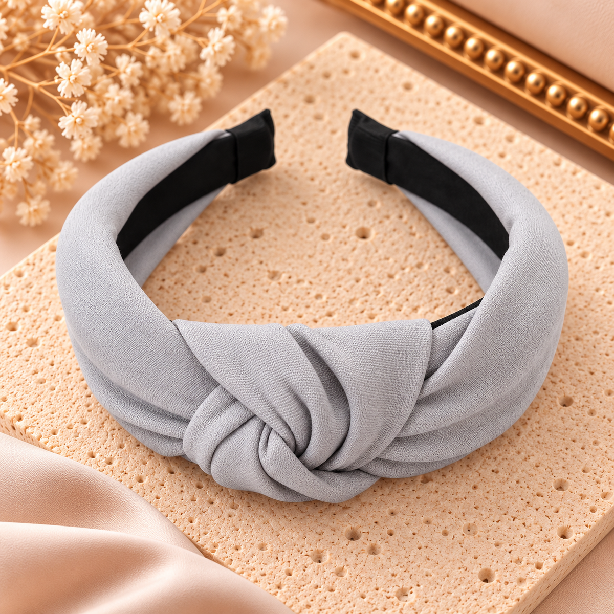 Haarband met Knoop | Grijs | One Size